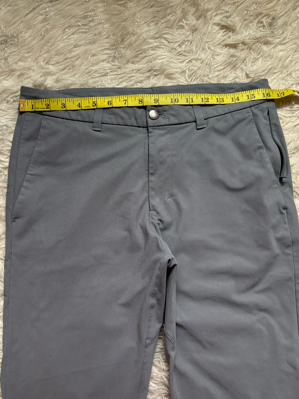 Lululemon Athletica Men's Gray Slim-Fit Stretch Warpstreme Pants Size 32